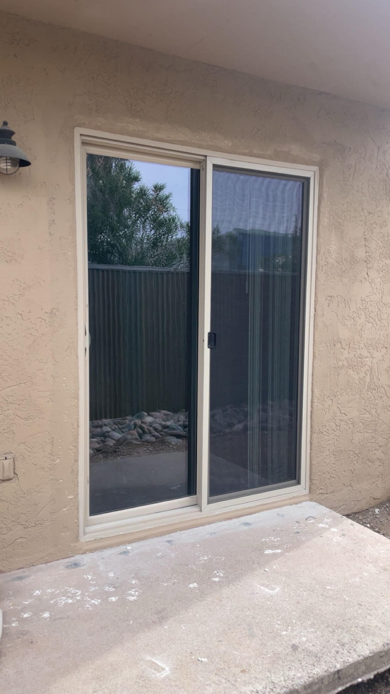 New sliding patio door